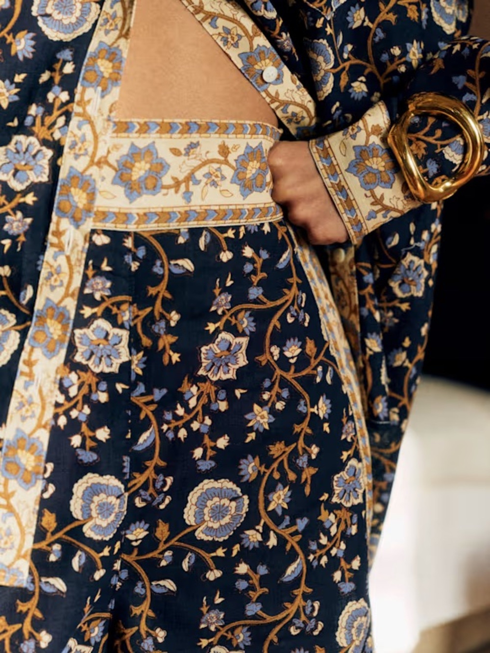 NWT Sézane Set - Maxy Shirt + Azziano Trousers in Heather Print Size 4/36 - Picture 3 of 14
